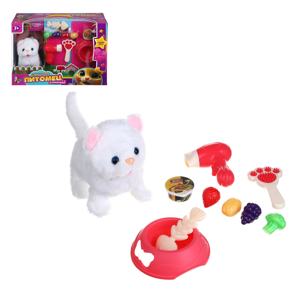 ИГРОЛЕНД Питомец интерактивный с акс, 2хАА, ABS, полиэстер, 36х16х25 см - #1