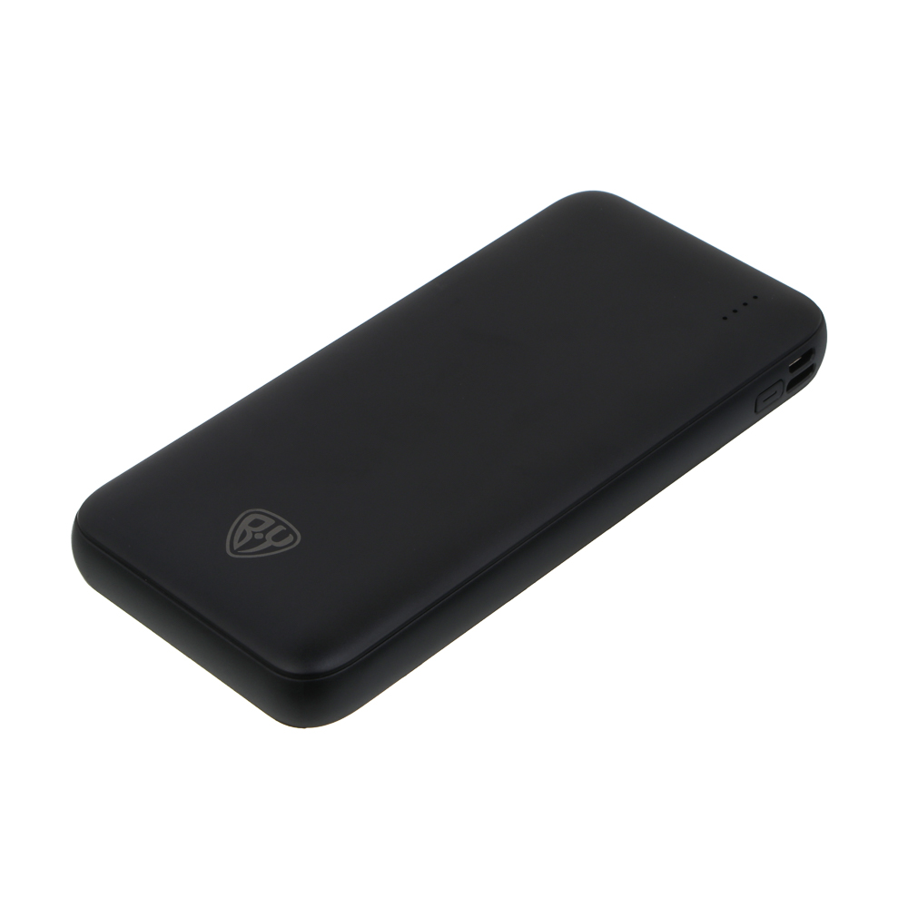 Аккумулятор мобильный BY 10000мАч, встроенные кабели, 10W, 2A, пластик, черный - #5