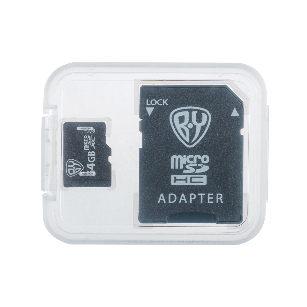 BY Флеш-карта памяти microSD 64Gb, 10 класс с адаптером SD - #4