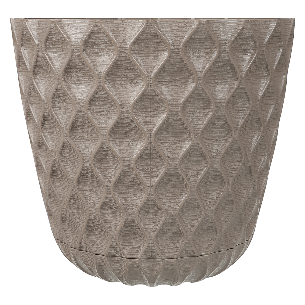 Горшок для цветов с поддоном "Wave", 2.5 л, d=17.5 см, микс цветов - #5