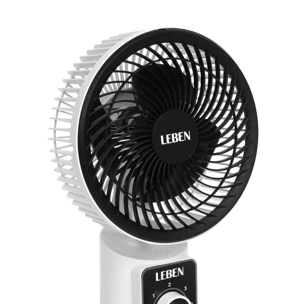 Вентилятор напольный тм LEBEN 25Вт, 3 скорости, диаметр 20см, 220в, белый - #7