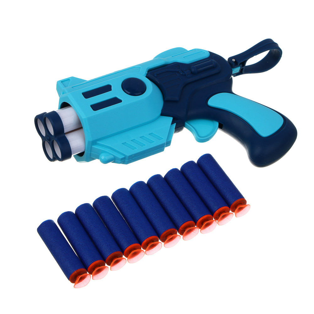 ИГРОЛЕНД Бластер "Техно", с мягкими патронами, 10 шт, EVA, PP, 16,5х5,5х13 см, 3 дизайна - #5