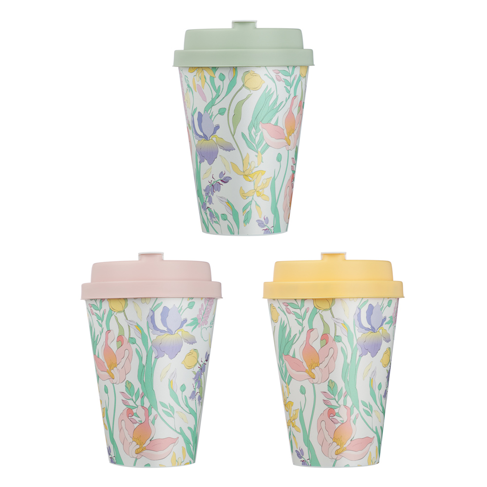 Ботаника Стакан с крышкой и клапаном 420мл, пластик, 3 цвета - #1