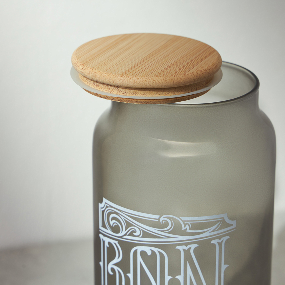 HEREVIN Бон Аппетит Банка для сыпучих продуктов с деревянной крышкой, стекло, 1400мл, 232002-266 - #6