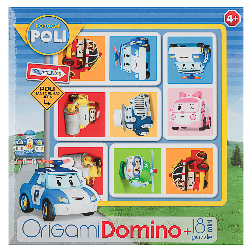 Робокар Поли.Наст.игра.Домино+пазл.18Эл, 18x5x18см - #6