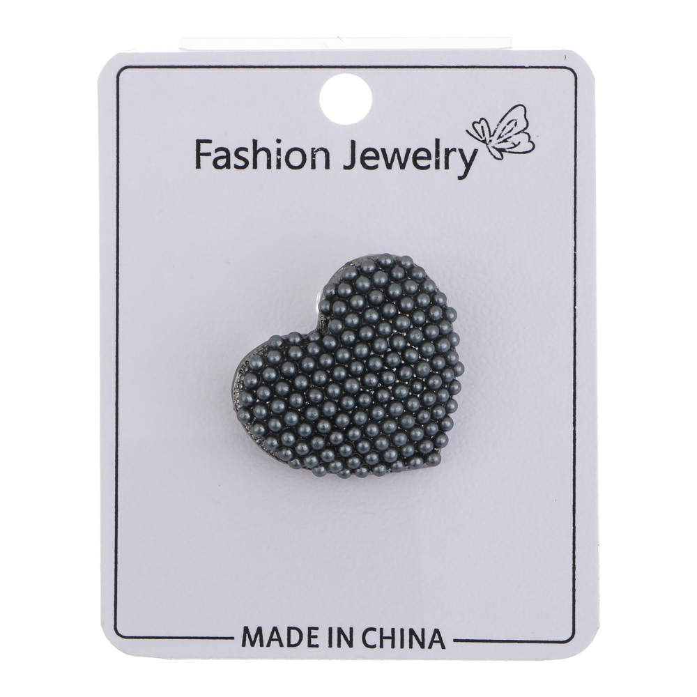 Брошь сердце, 2,7см, сплав, 2 цвета, БЖ25-20 - #6