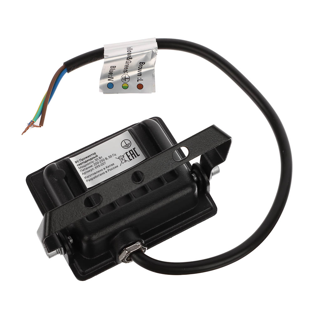 BY Прожектор светодиодный 30Вт, 200-250В, IP65, 1800lm, 4000K, 120°, кабель 30см - #5