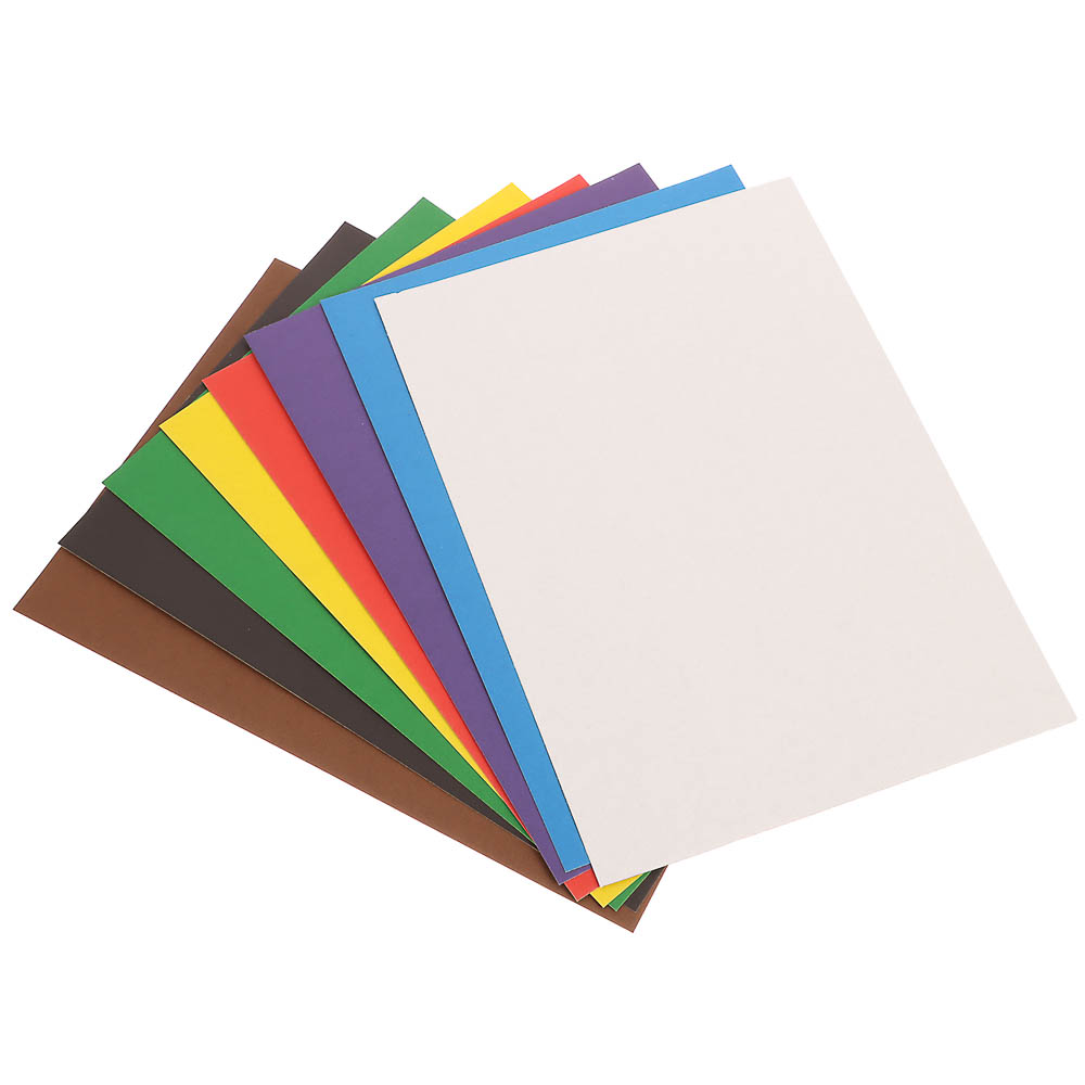 Картон цветной А4, 8 листов, 8 цветов, немел., в карт. папке - #2