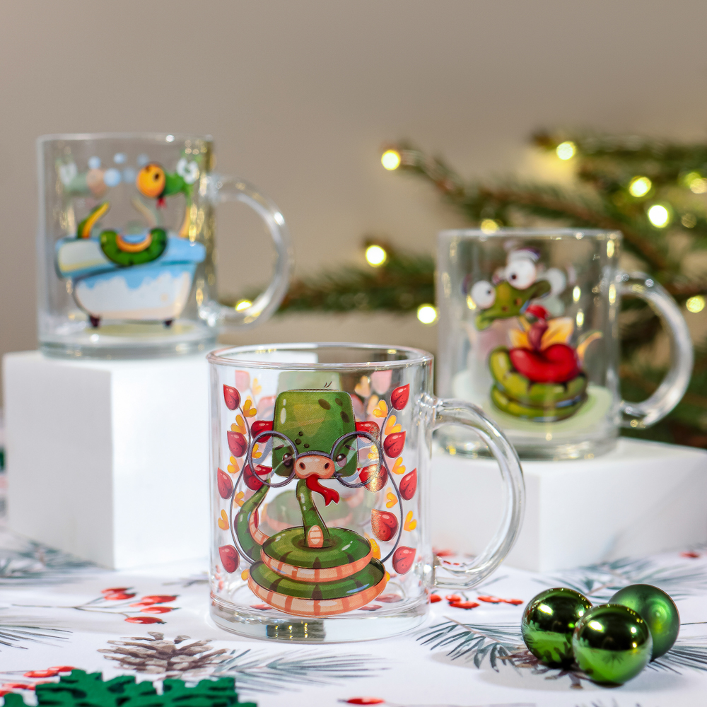 С Новым годом Кружка 320мл, стекло, 3 дизайна - #5