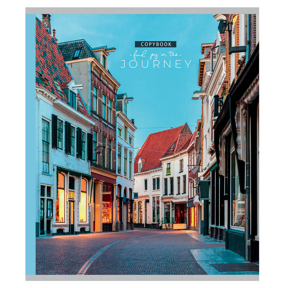 Тетрадь 48 л., А5, в клетку, БЕЛЫЕ ЛИСТЫ, обложка картон, скрепка, ВД-лак - #6