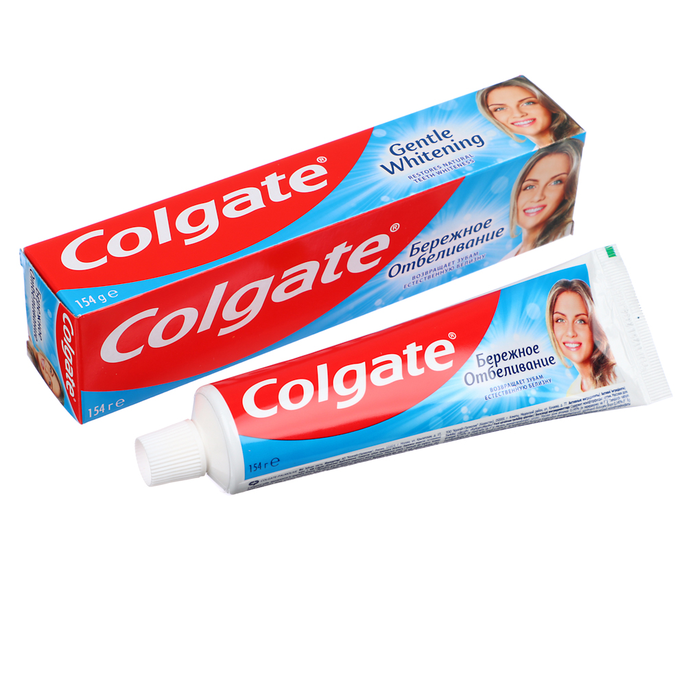 Зубная паста COLGATE, 100мл, 3 вида «‎Бережное отбеливание»‎ (981-028)