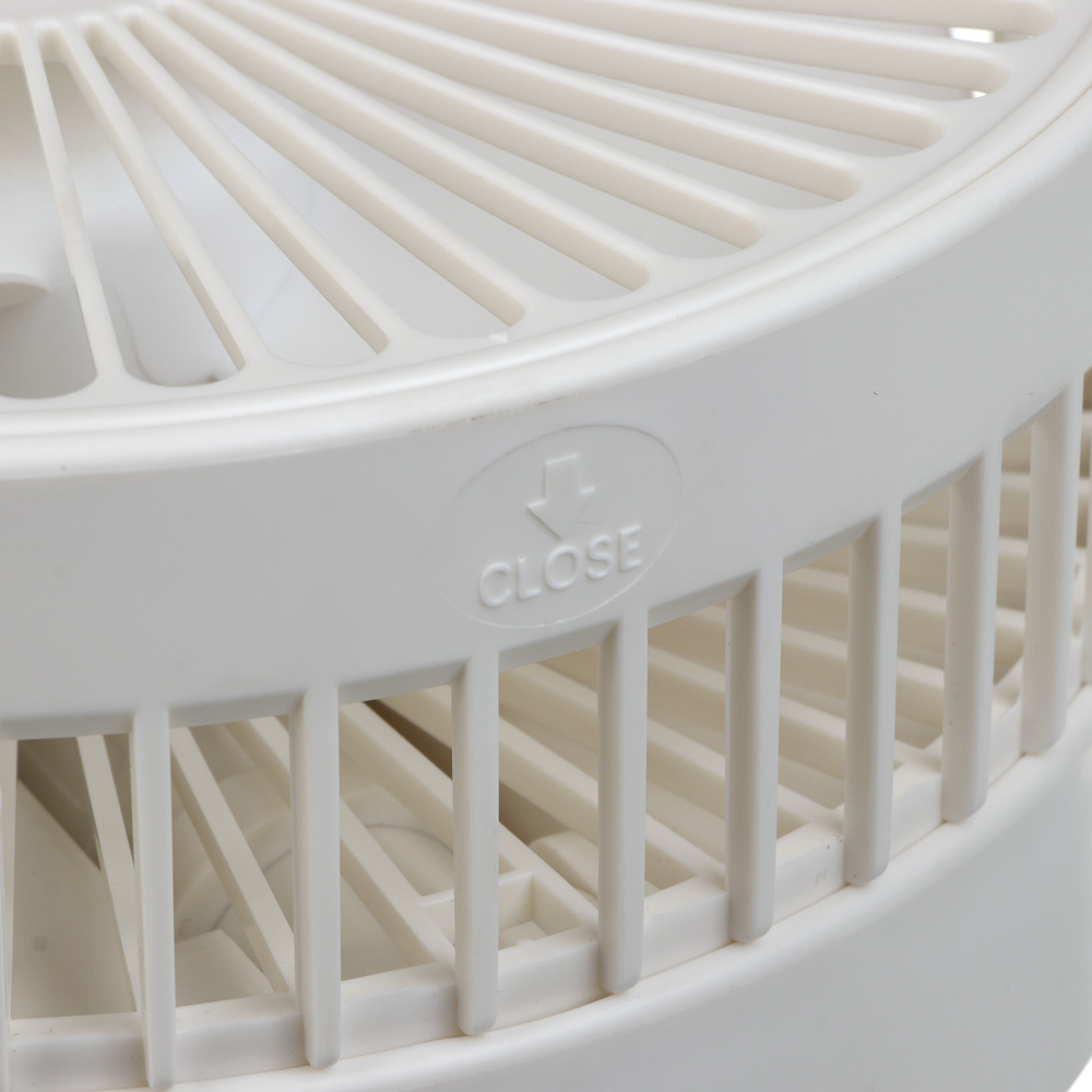 Вентилятор складной тм LEBEN 3Вт, 4 режима, диаметр 20см, 3.7в/2400мАч, USB-кабель, белый - #15