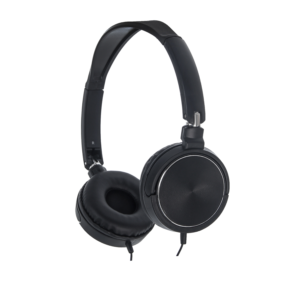 FORZA Наушники проводные накладные SonicWave, поворотные, пластик, кабель 120 см, чёрный - #1