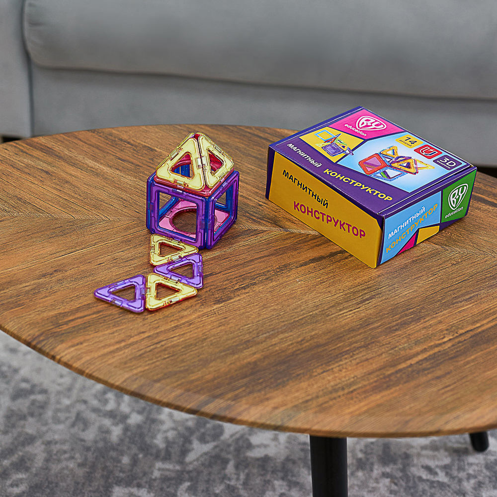 BY Education Конструктор магнитный "Мои первые магниты", 14 деталей, PS ,ABS, 16,5х14,5х6,5см - #6