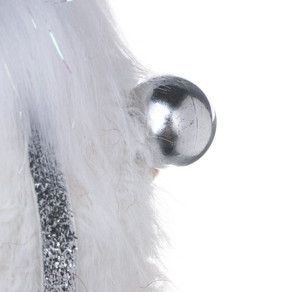 СНОУ БУМ Сувенир Санта 10x7x26 см, полиэстер, белый, 2 вида - #4