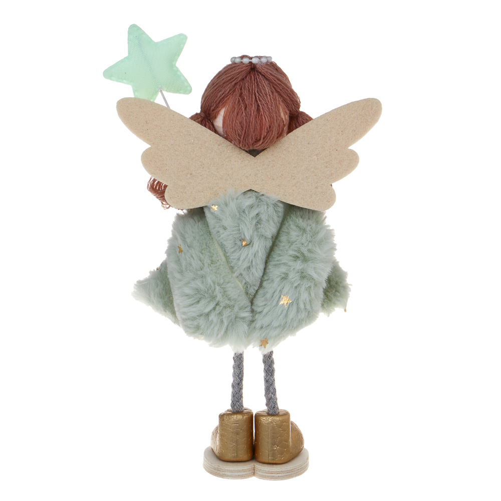 СНОУ БУМ Сувенир Ангел 21 см, полиэстер, зеленый, 3 вида - #6