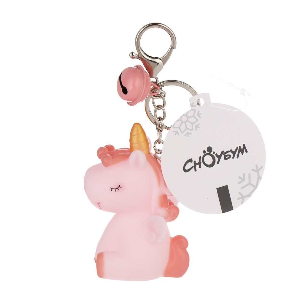 СНОУ БУМ Брелок "Лошадка-Единорог", 5,5х4,5х8см, ПВХ, металл, 2 дизайна - #5