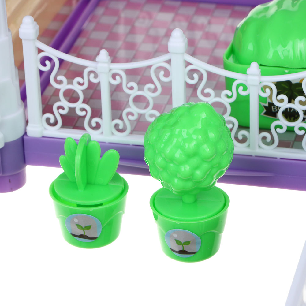 ИГРОЛЕНД Дом для куклы с акс., питомцами и куклой, 113 пред., ABS, PP, полиэстер, 30х8х23 см - #7