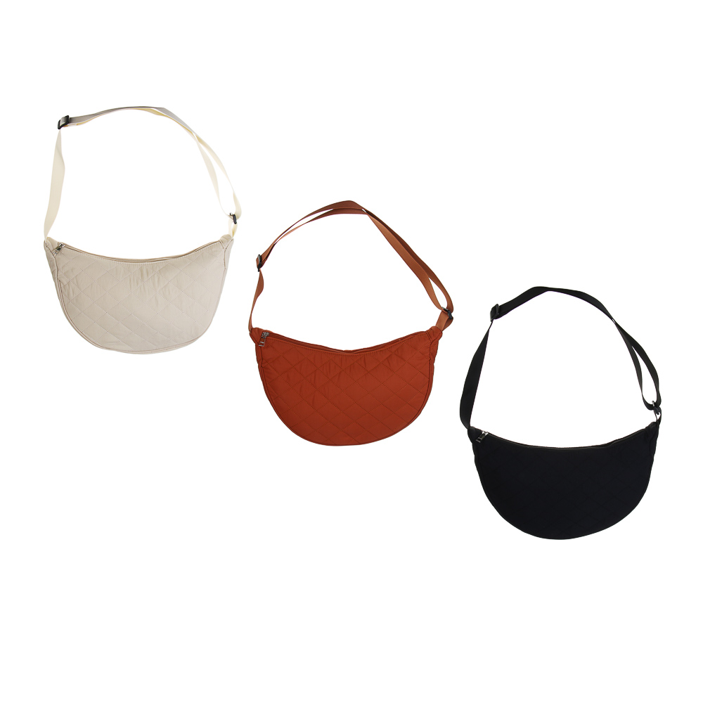 Сумка стеганая на молнии с длинным ремнем тм ЮL Фридом, полиэстер, 34х21х12 см, 3 цвета - #1