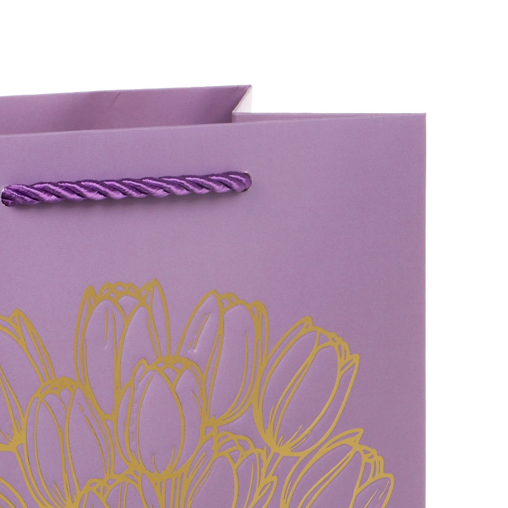 Пакет подарочный бумажный тм LADECOR M 18x23x10 см, "Цветы" арт 1, 4 дизайна - #3