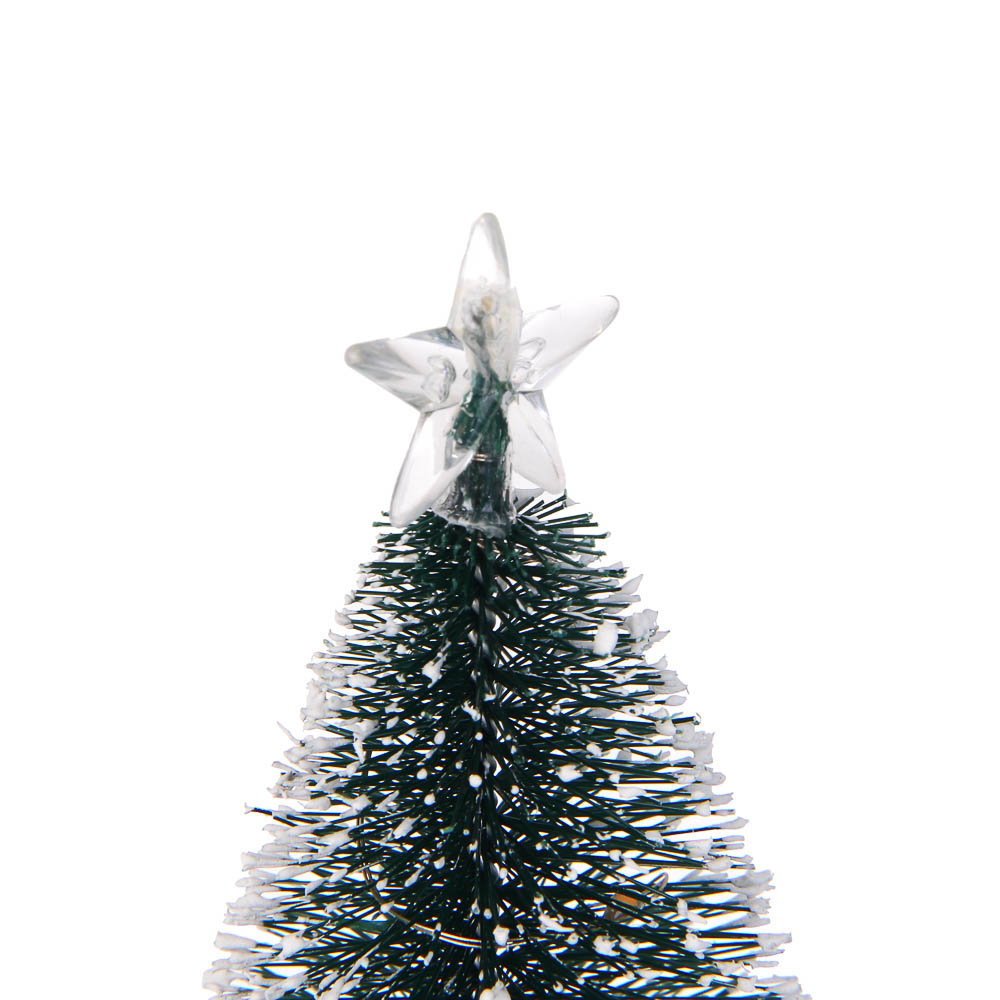 СНОУ БУМ Елочка ершик с подсветкой LED, 8х8х17см, PP, 3хAG10, 1 режим - #3