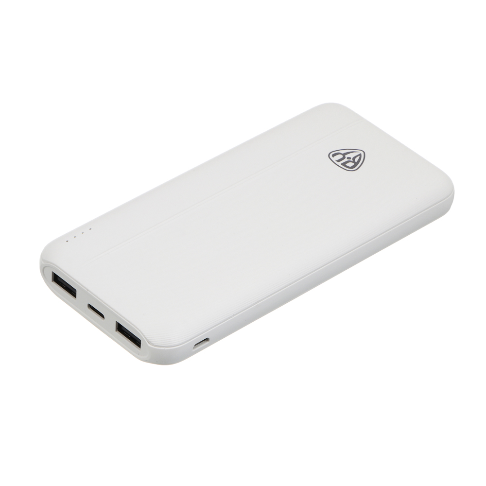 FORZA Аккумулятор мобильный, 10000мАч, 2xUSB-A, 1xUSB-C, 1xMicro-USB, ребристый, 10W, белый - #6