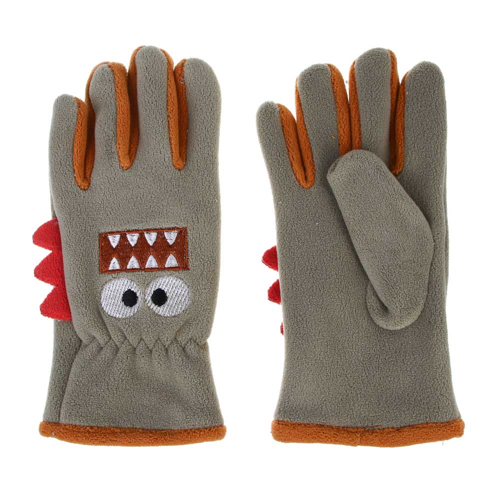 GALANTE Перчатки детские флисовые с декором, р.14, 100% полиэстер, разноцветные, ОЗ25-33 - #4