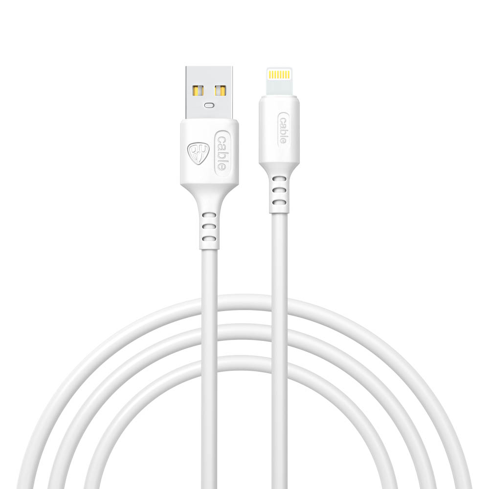 Кабель для зарядки USB(A)-iP BY Fusion, 12Вт, 1 м, 2.4A, TPE, белый - #1