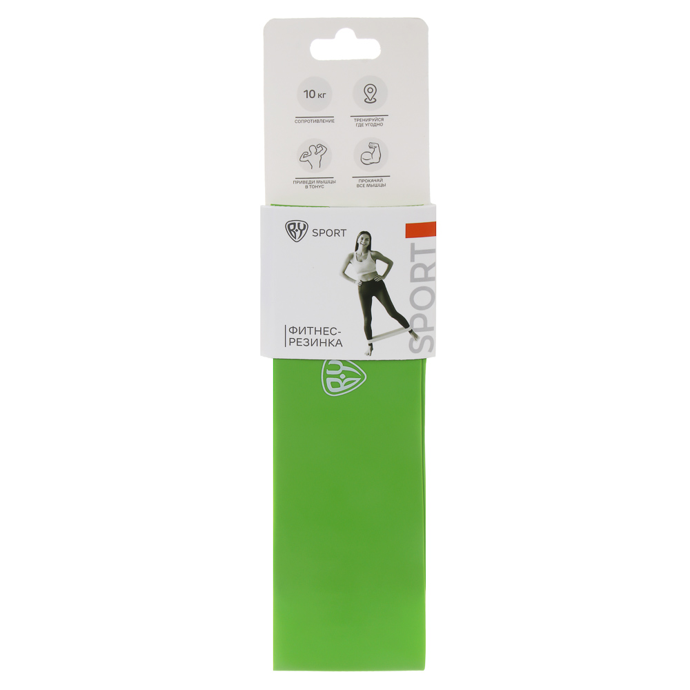 Фитнес-резинка тм BY SPORT, 10кг, 30х5х0,05см, латекс - #6