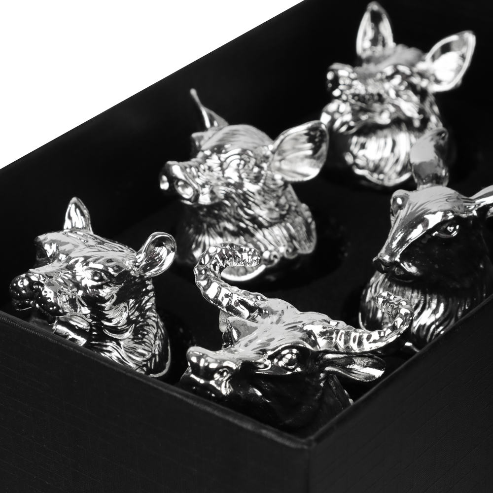 Набор стопок перевертышей тм MILLIMI, 30мл, серебро, стекло, 6шт - #10