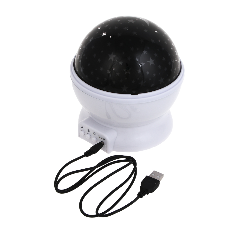 Светильник-проектор "Звездное небо", 13.3х11.5см, 4LED, шампань/мульти, 3 реж., DС5V/1.5V, USB/4хААА - #4