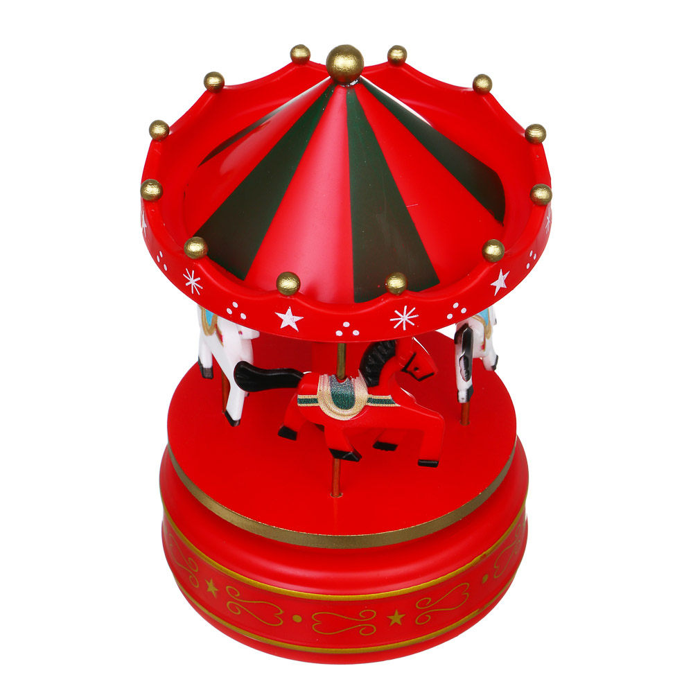 СНОУ БУМ Карусель музыкальная 10x10x17,5 см, дерево, пластик - #3