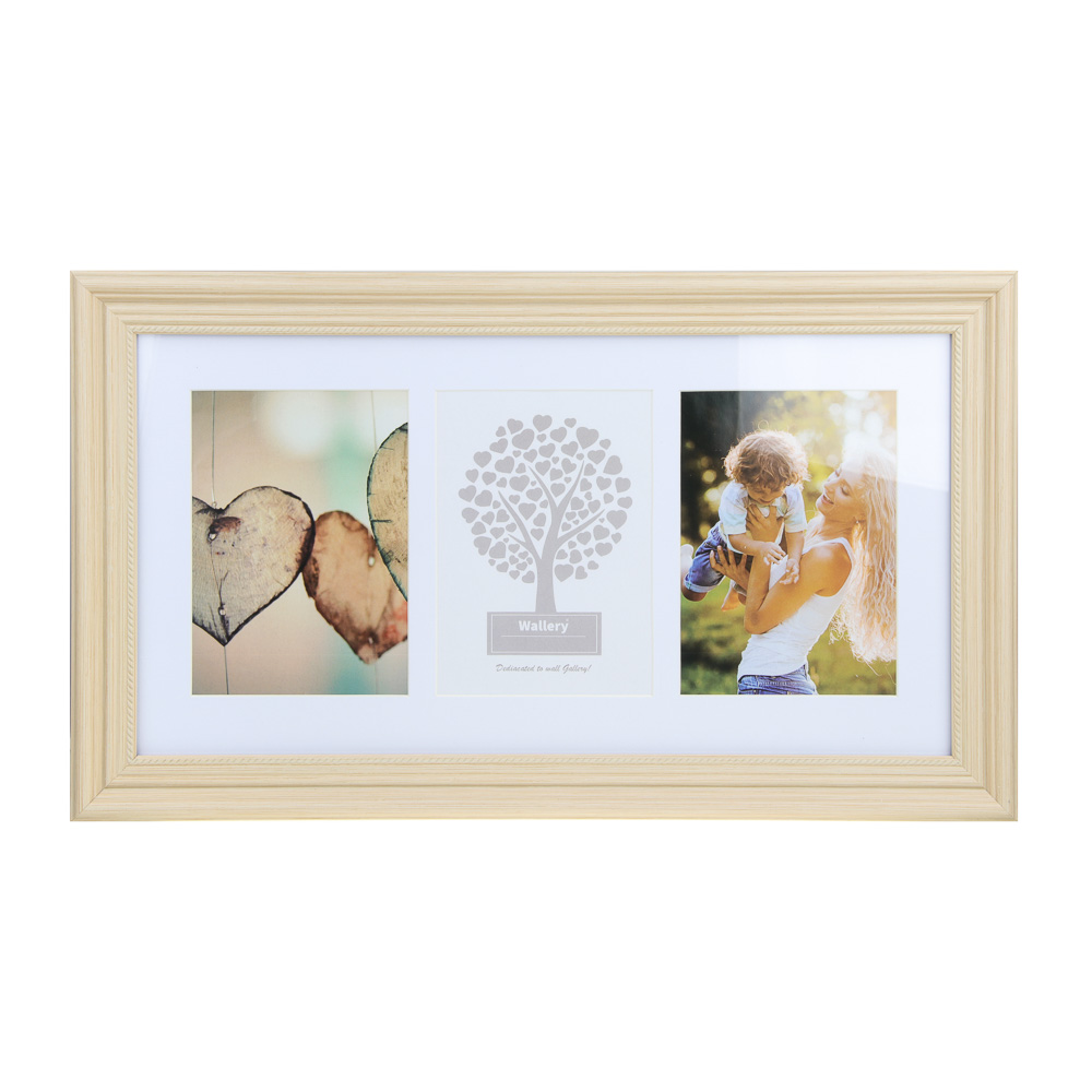 Фоторамка на 3 фотографии, размер фото 13х18 см, полистирол, арт.23-98 - #1