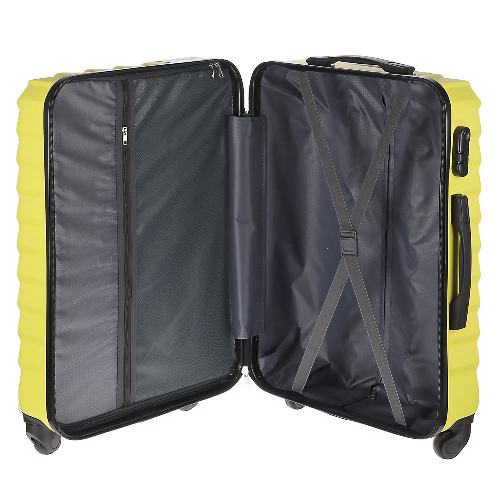 Комплект из 2 чемоданов S+М, ABS пластик, 67х43х26 см, желтый - #4