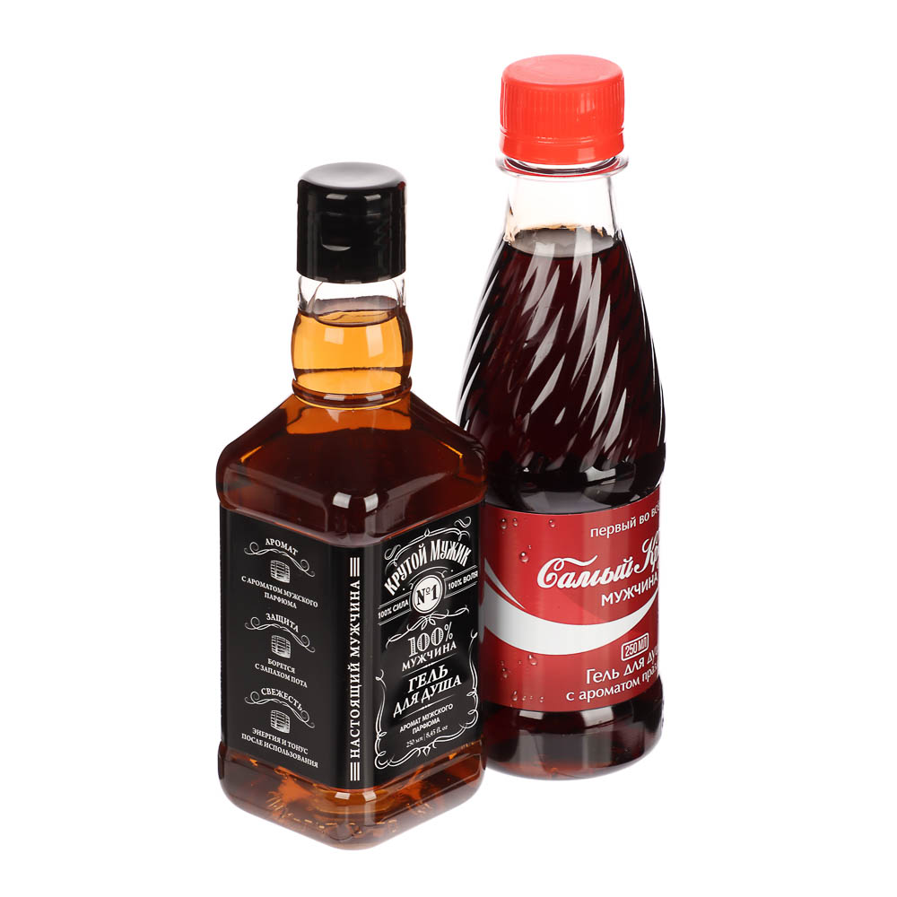 Подарочный набор мужской "Крутой мужик": гель для душа виски, гель для душа кола, 2х250мл - #2