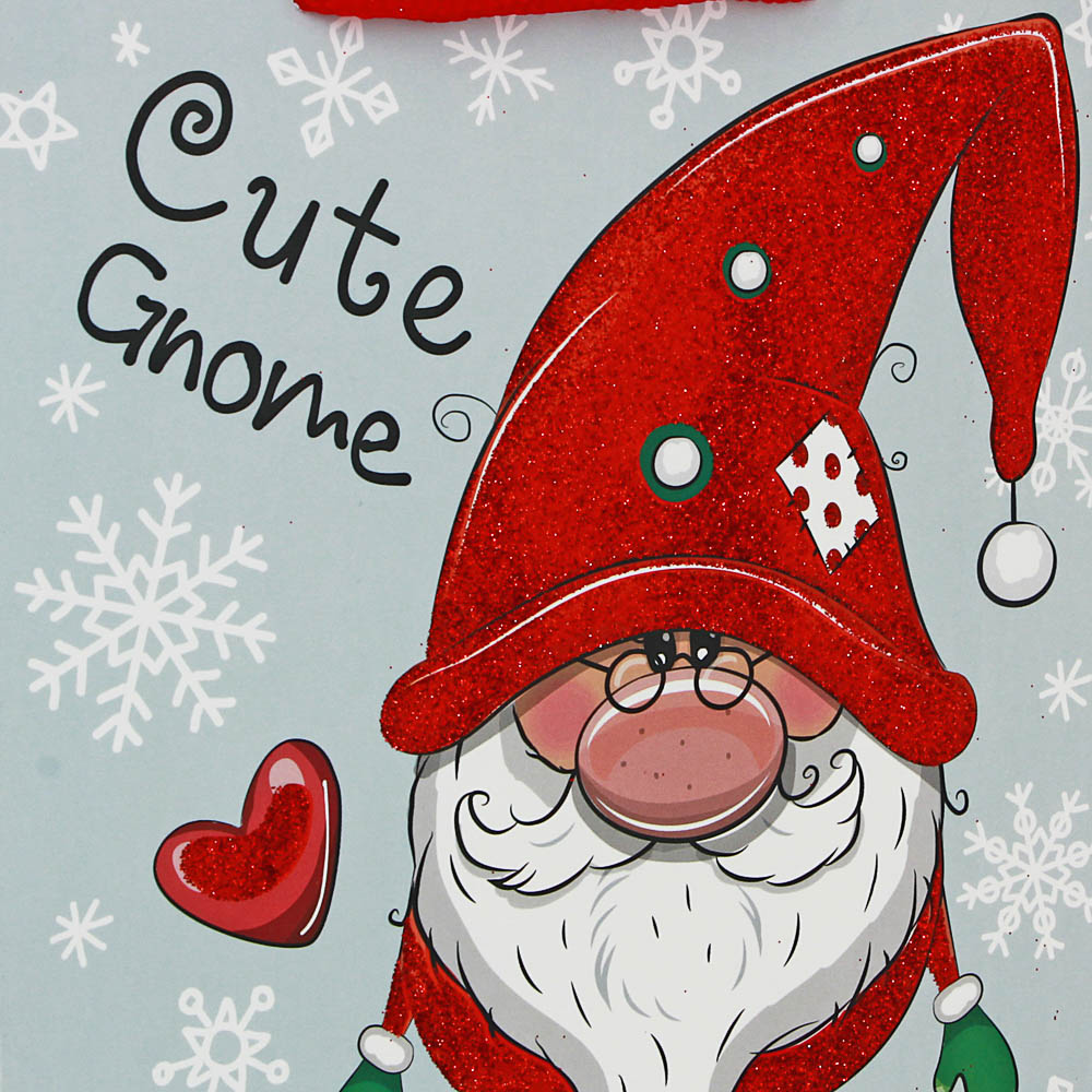 Пакет подарочный Сноубум "Cute gnome", 18x24x8,5 см - #3