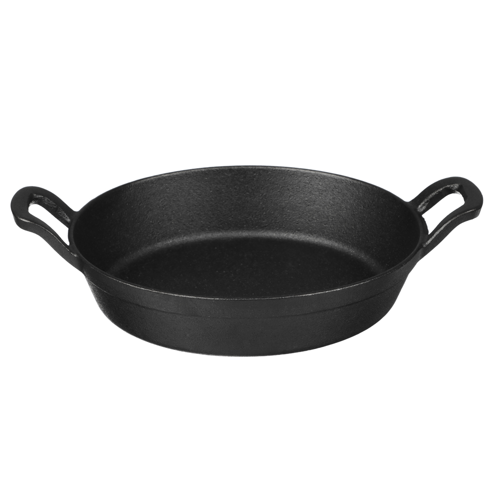 SATOSHI Сковорода мини на подставке из бамбука чугун, круглая, 18см, индукция - #6