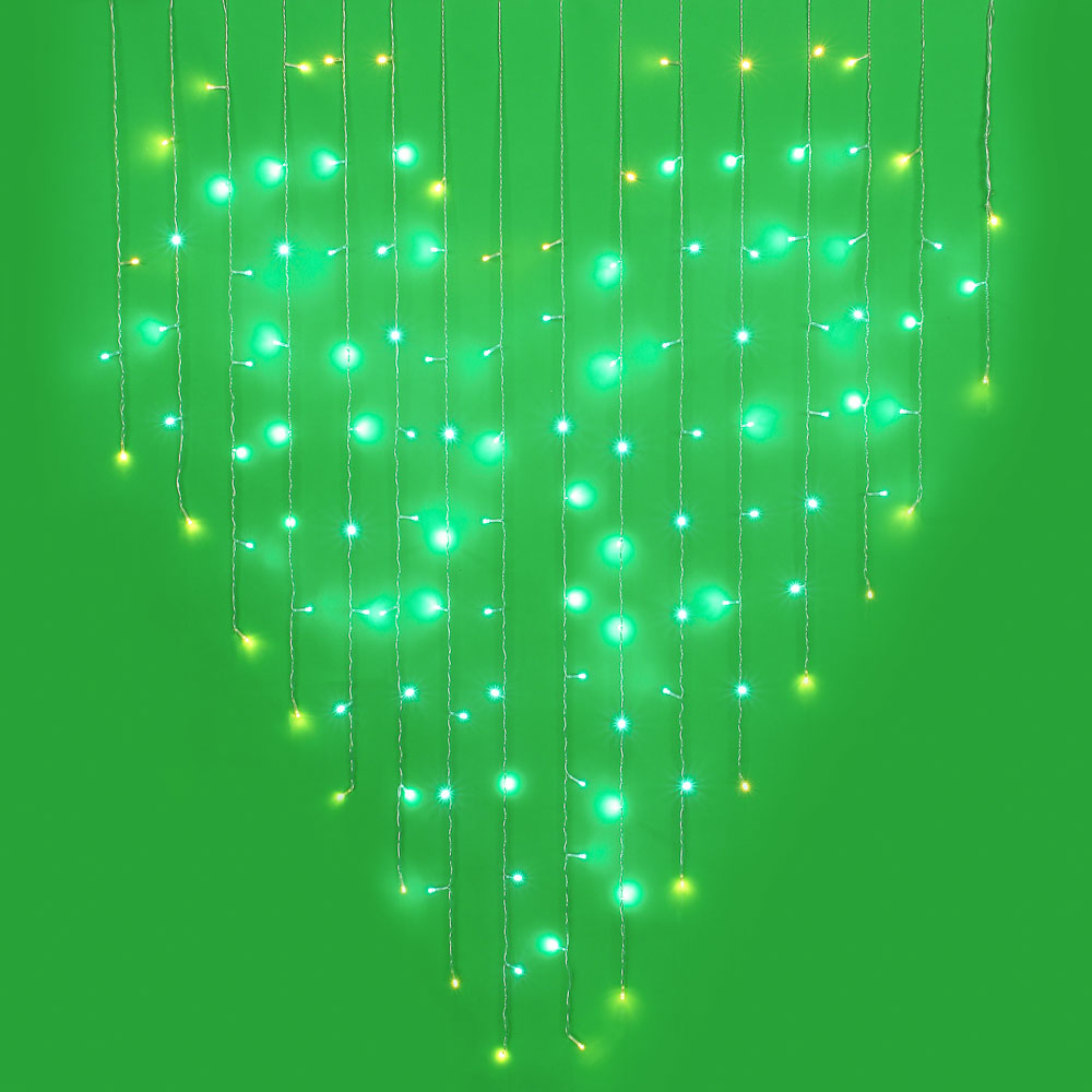 Гирлянда электрическая Сноубум бахрома "Сердце", 1,5х1,5 м - #1