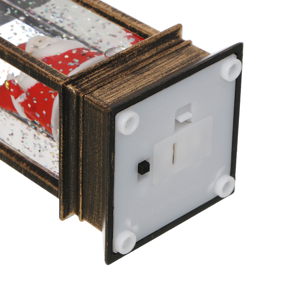 СНОУ БУМ Светильник LED в виде фонаря со снегом, 5,5x5,5х13см, PC, ABS, вода, 3хLR44, 1реж.,4диз. - #6
