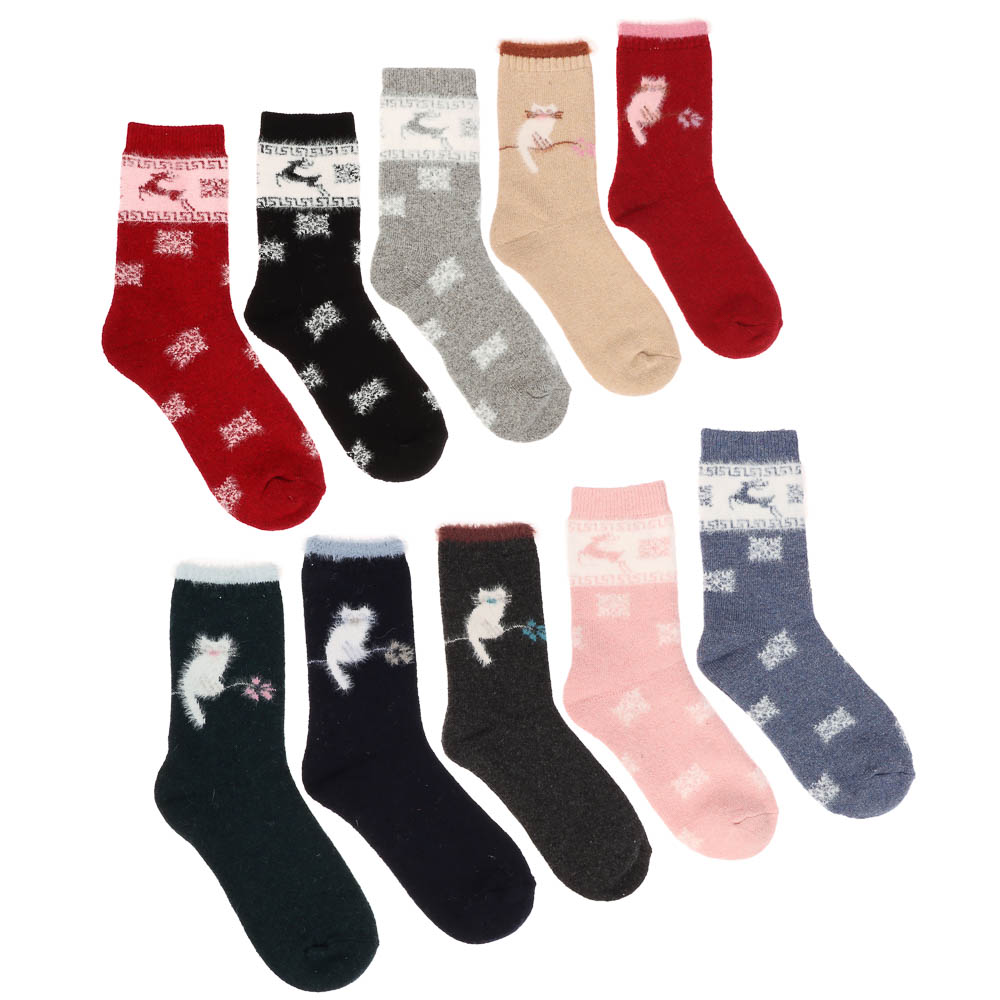 GALANTE Носки женские, 65% полиэстер, 20% акрил, 15% шерсть, р-р 23-25, разноцветные, НЖ22-1 - #4