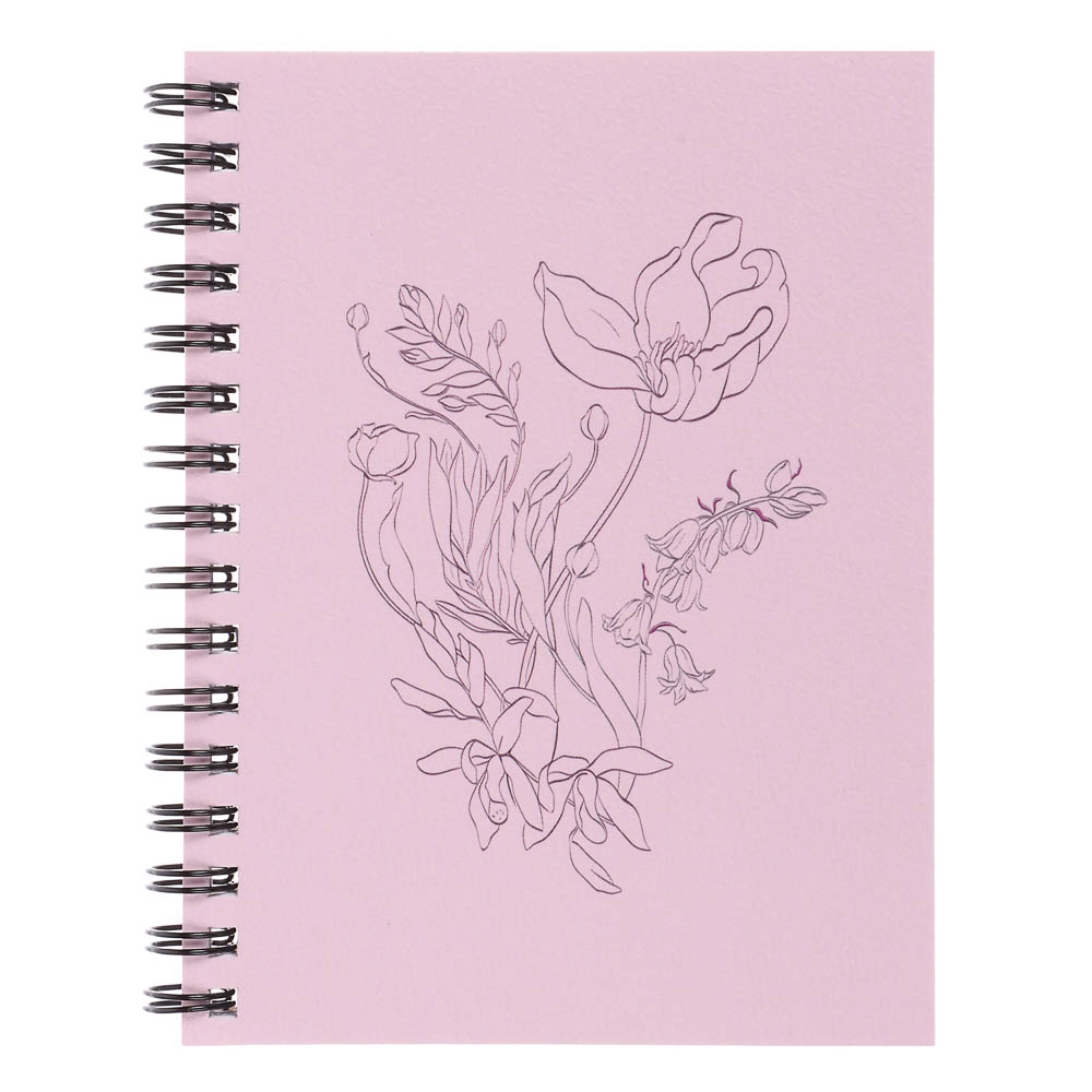 Блокнот "Botanica", 105х140 мм, 80л, клетка, мягкий переплет, спираль, в ассортим. - #5