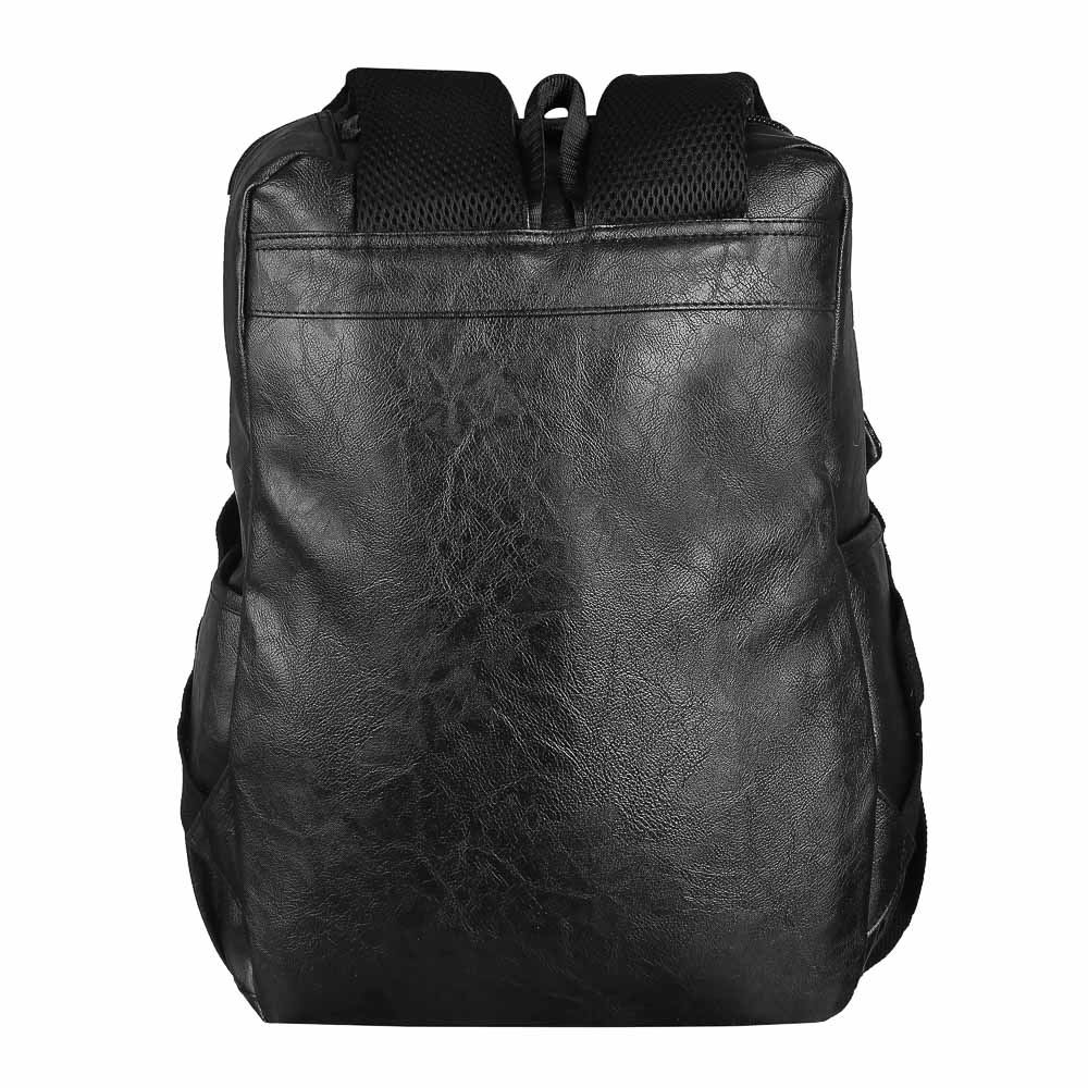 Рюкзак универсальный 40x28x13см, 1 отделение, 4 кармана, искусственная кожа, черный - #4