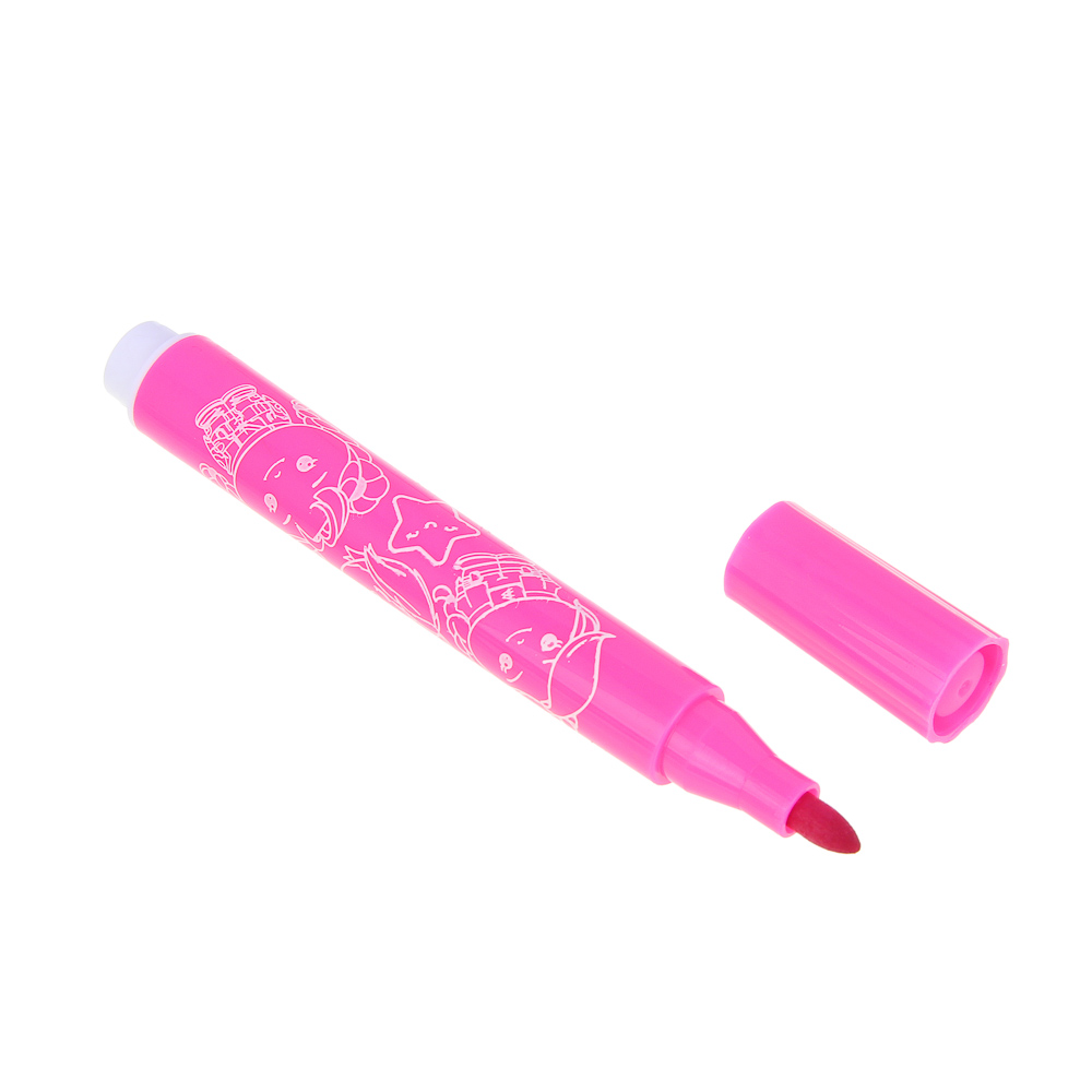 BY Русские Супергерои Фломастеры 12 цветов "Каваи", утолщенные, 10,4см., в пласт. боксе с ручкой - #6