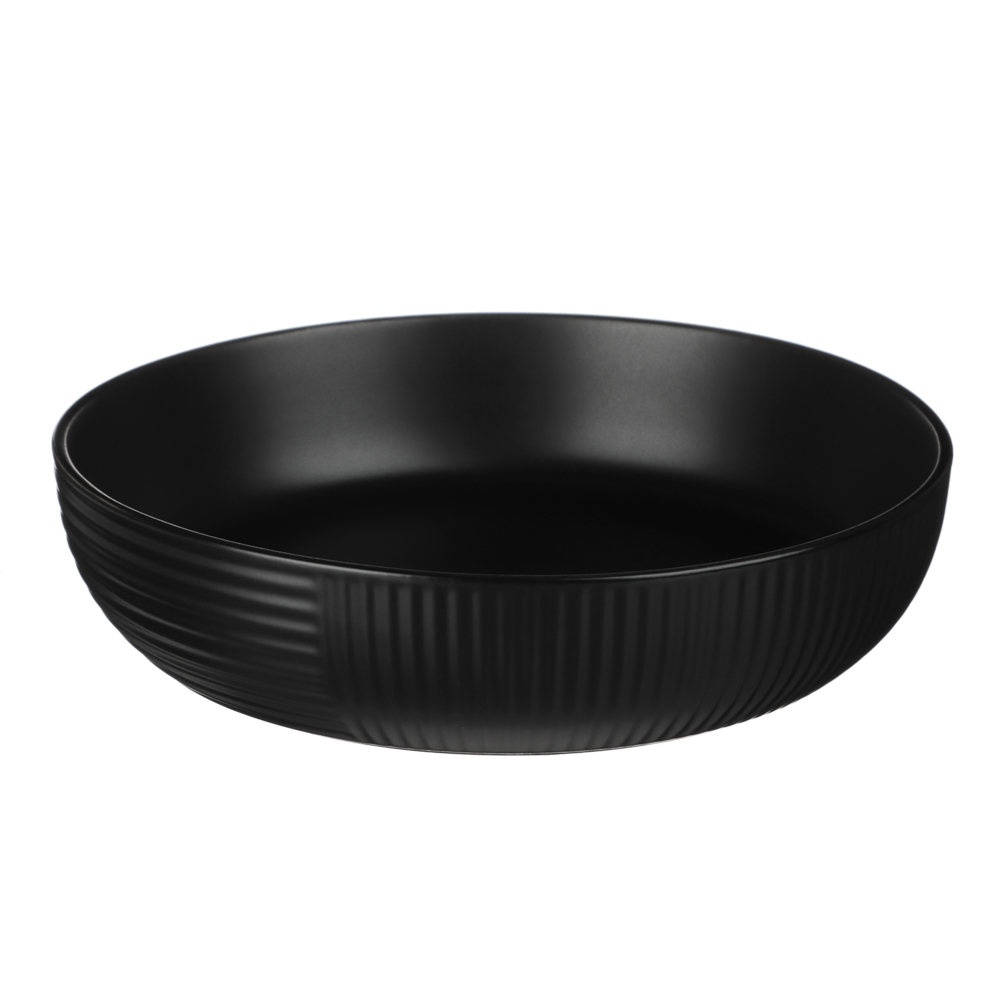 MILLIMI Монблан тарелка для супа 20x5см, 800мл, керамика, черный - #1