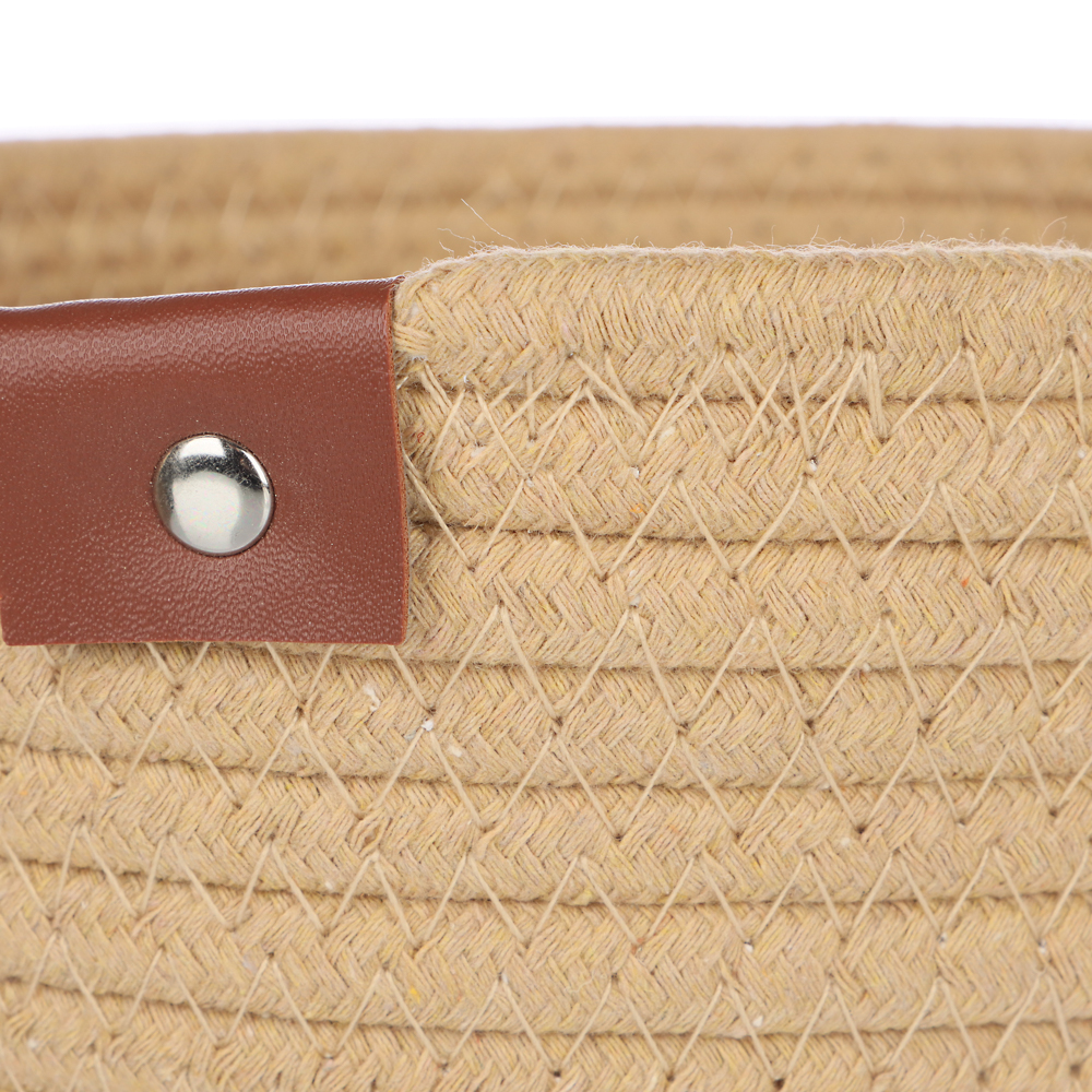 VETTA Корзина плетеная низкая, d14х6см, поликоттон - #3