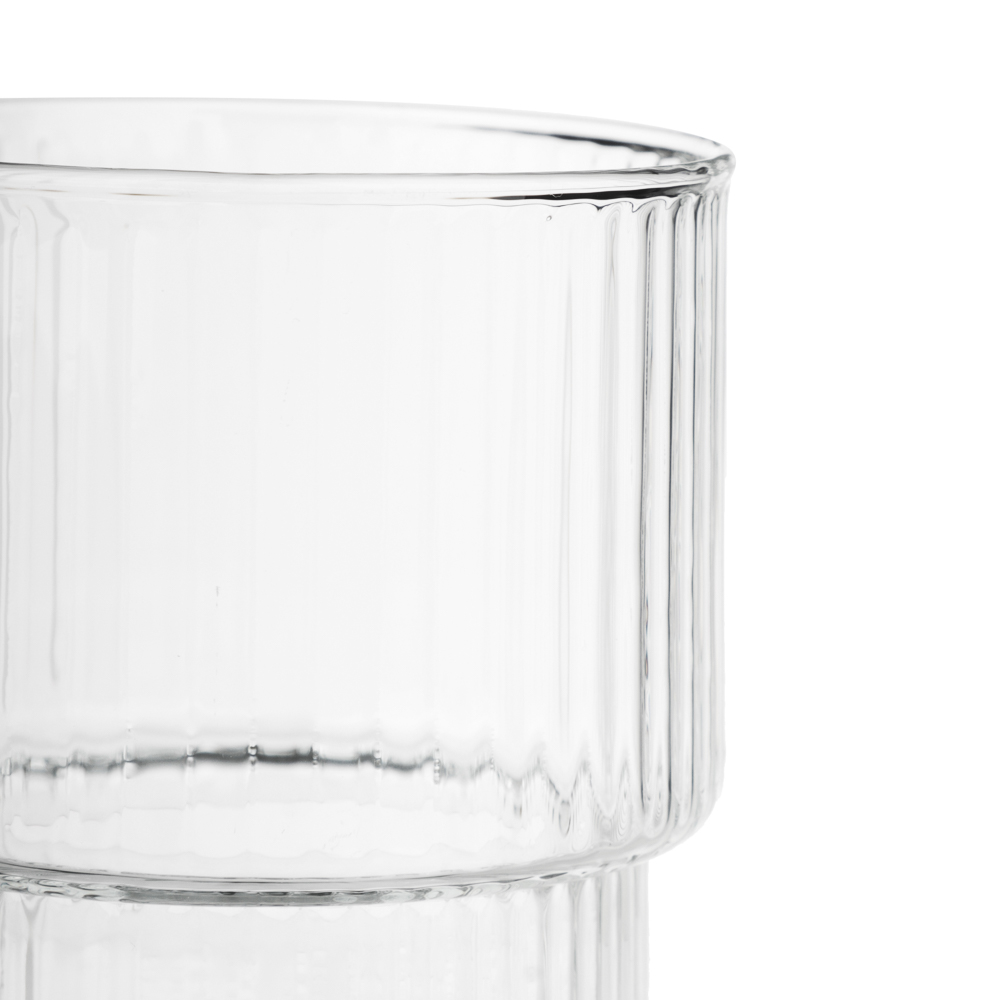 MILLIMI Набор стаканов Астра 300 мл, 4 шт, стекло, рифленый - #3