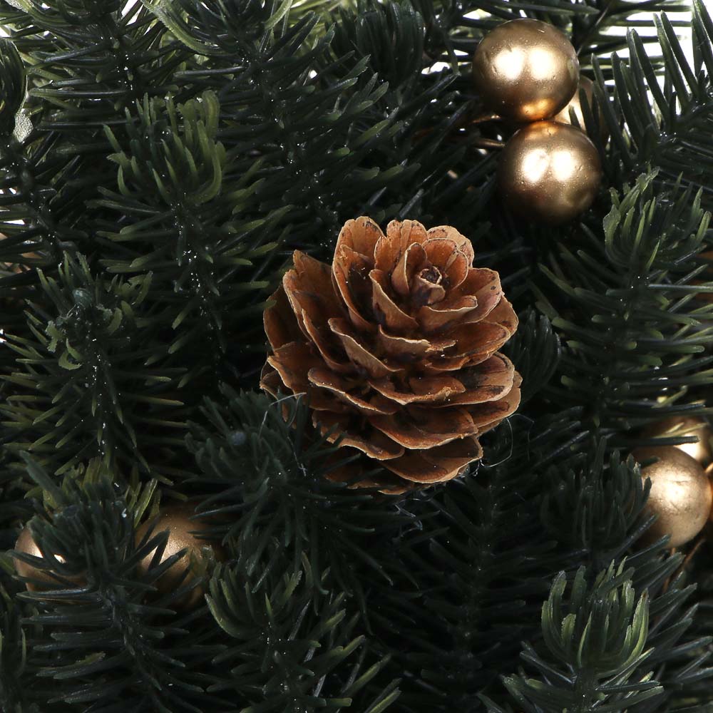 СНОУ БУМ Елочка литая 100% РЕ, шишка, золотая ягода, 18 см, 26-60 - #2