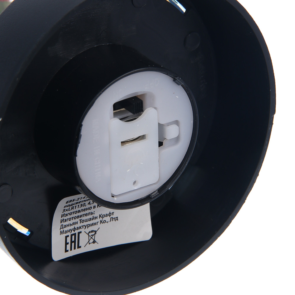 Декор "Роза в колбе" с подсветкой, 15х8х8см, 3хLR1130, ткань, пластик, проволока, 3 вида - #5