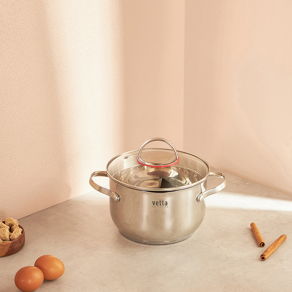 VETTA Бирмингем Кастрюля 18х11,5см, 2,7л, со стекл. крышкой, индукция - #8