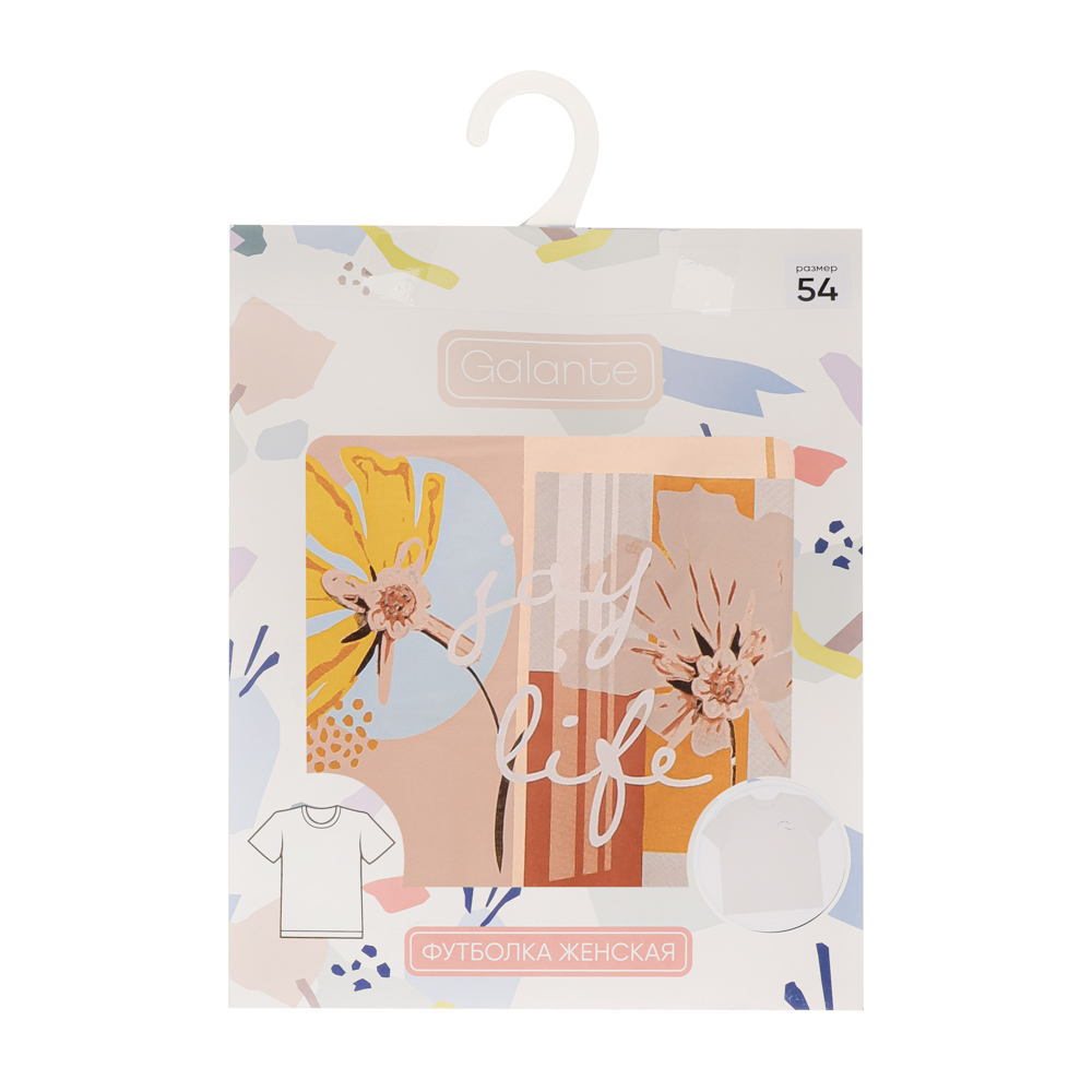 Футболка женская с принтом, р. 48-52, 100% хлопок - #5